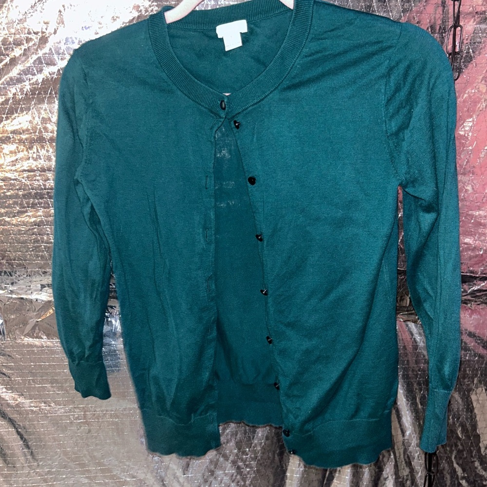 J. Crew Women’s Teal Cardigan Sweater